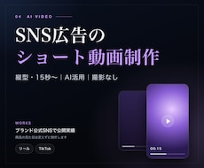 AIでSNS広告・商品紹介ショート動画を制作します イメージ1