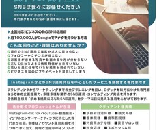 SNS運用についてのご相談承ります イメージ1