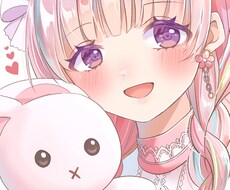 SNSアイコンやサムネイルに使えるイラスト描きます キラキラ可愛い！美少女イラストをお求めの方！