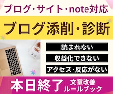 ブログ添削診断⭐︎成果につながるブログ改善をします 文章×アフィリエイト×SEO×収益化の問題点を記事添削＋診断