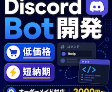 2,000円からDiscord Bot開発承ります イメージ1