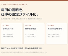 Claude Codeを業務用に設定します CLAUDE.md・スキル・確認の仕組みを作って納品