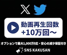 X(Twitter)の動画再生回数増やします 最速即日！圧倒的な再生数で動画の「バズり感」を演出