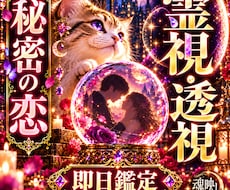 秘密の恋｜複雑恋愛のお相手の気持ち霊視・透視します イメージ1