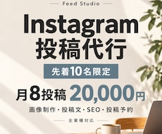 インスタのフィード投稿を月8回代行します イメージ1
