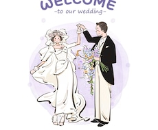 結婚式・カップル画像・ウェルカムボード作成します 文字入れ/背景オーダー可/電子データ納品