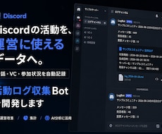 Discordの活動ログ収集Botを開発します イメージ1
