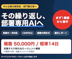 部署タスク特化のAIエージェント構築します イメージ1