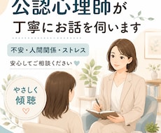 公認心理師が丁寧にお話を伺います イメージ1
