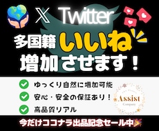 X(旧Twitter)の多国籍いいねを増やします イメージ1