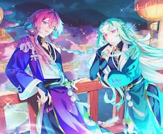 商用利用料込！活動者様向けイラスト描きます キラキラ高彩度！あなただけのキレイめネオンポップイラスト