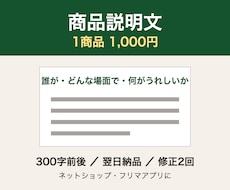 ECの商品説明文を1,000円で書きます 1商品300字｜ネットショップ・フリマ対応