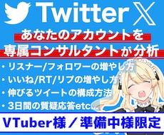 VTuber専用！Twitter,Xコンサルします
