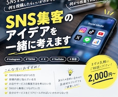 SNS集客のアイデアを一緒に考えます イメージ1