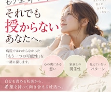 妊活しても授からない「心の奥の理由」を紐解きます 病院ではわからなかった「もう一つの可能性」を一緒に探します