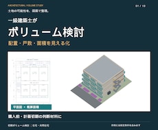 一級建築士が共同住宅の初期ボリュームを検討します イメージ1