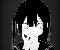 白黒動画イラスト、SNSアイコン作成します イメージ1