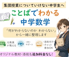 集団授業についていけない子のために数学を教えます 1対1で「分からない」を整理｜添削込み・追加料金なし