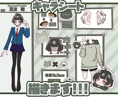 オリジナルのキャラシート描きます イメージ1