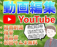 高コスパ‼︎YouTube用動画、編集します 【経費削減‼︎】経験豊富な編集者がプロ用ソフトで編集します