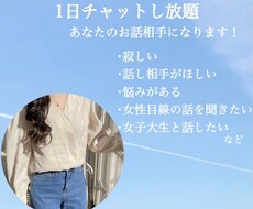 1日チャットし放題！あなたの話し相手になります イメージ1