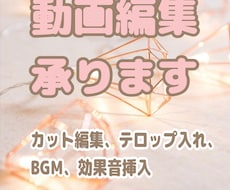動画編集承ります✳︎丁寧に対応させていただきます イメージ1