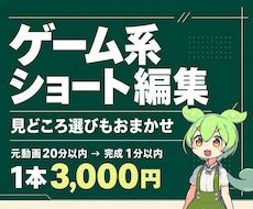 ゲーム系ショートを動画をずんだもん音声で編集します イメージ1