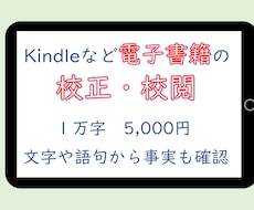 ミス一掃！  電子書籍の原稿を校正・校閲します Kindle等ノンフィクション限定。１万字５千円。事実確認も