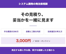 システム開発の要件整理と見積り相談に乗ります イメージ1