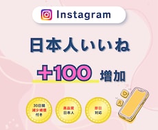 インスタ日本人いいね100件増やします イメージ1