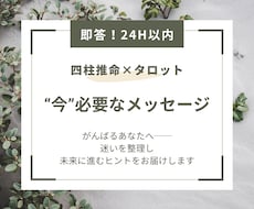 24H以内！今、必要なメッセージをお届けします 四柱推命×タロットで心を整え、一歩を踏み出すヒントをお届け