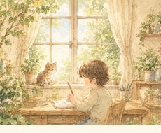 絵本のような優しいアートを制作します 毎日に小さな幸せを届ける一枚のアート