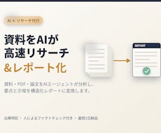 AIで資料を高速リサーチ&レポート化します イメージ1