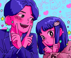 デジタルで似顔絵描きます