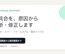 WordPressの不具合・表示崩れを直します イメージ1