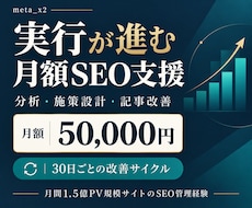 月額SEO支援で分析から記事改善まで伴走します イメージ1