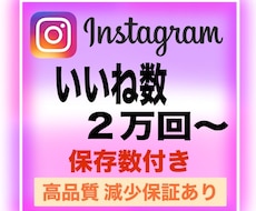 インスタいいね数2万回、特典で保存数も増やします 【保存数1000付き】振り分け可能！Instagramいいね