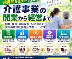 介護事業開業から経営・仕組みづくりまで相談承ります 開業・経営・業務改善・AI活用まで現役経営者がサポート