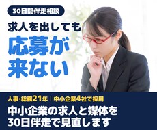中小企業の求人と媒体を30日伴走で見直します イメージ1
