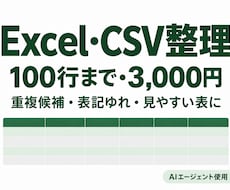 Excel・CSVの表を見やすく整えます イメージ1