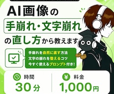 AI画像の手崩れ・文字崩れの直し方から教えます 作って終わりでなく、次から自分で作れるようにします