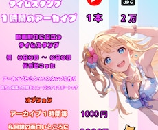 動画編集！アーカイブからタイムスタンプお作りします イメージ1