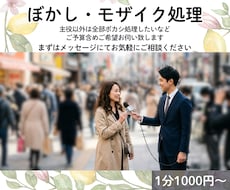 ボカシ・モザイク処理いたします イメージ1