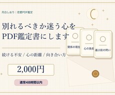 別れるべきかをPDF鑑定します イメージ1