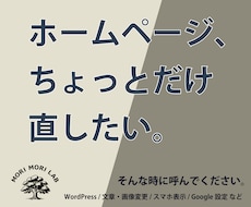 ホームページの「ちょっと直したい」をお助けします イメージ1