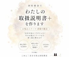 四柱推命でわたしの取扱説明書＋を作ります イメージ1