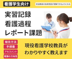 看護過程、レポートの学習、作成補助します イメージ1