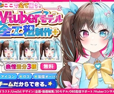 プロチームがVtuberモデルを全工程制作します ☆特別特典☆表情差分3種が無料！　配信に必要な全てが揃う！
