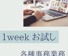 1week♪サポートお試しいただけます イメージ1