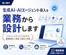 生成AI・AIエージェント導入を業務から設計します イメージ1